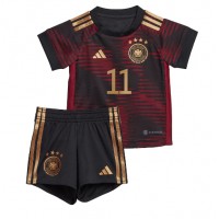 Tyskland Mario Gotze #11 Bortadräkt Barn VM 2022 Kortärmad (+ Korta byxor)